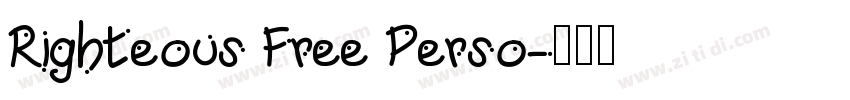 Righteous Free Perso字体转换